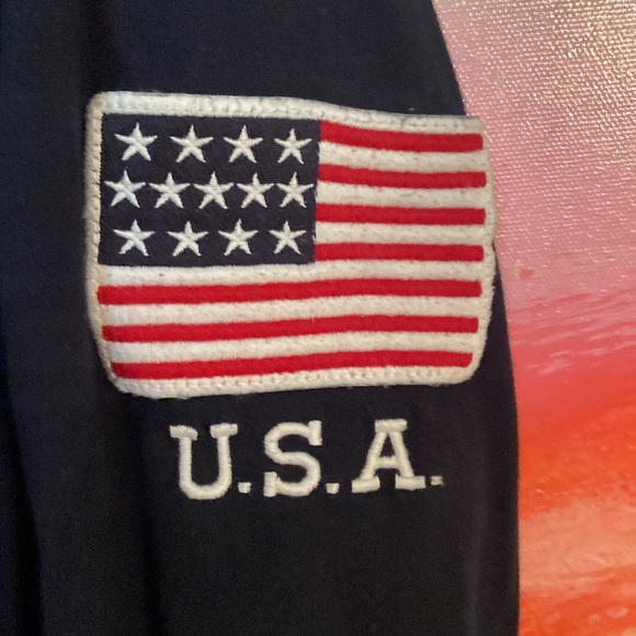 🔥EC🔥Polo Ralph Lauren 100% Cotton Embroidered Logo and Flag Long Sleeve Shirt. - Picture 4 of 8